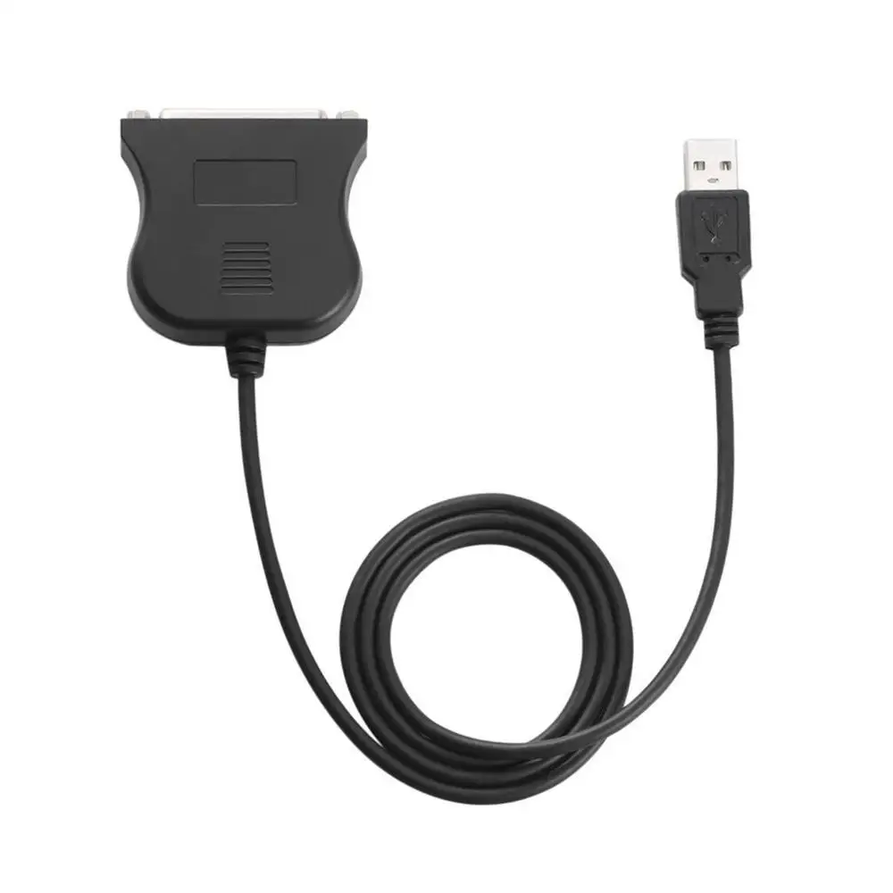 Черный двунаправленный параллельный интерфейс связи с USB на 25 контактный DB25