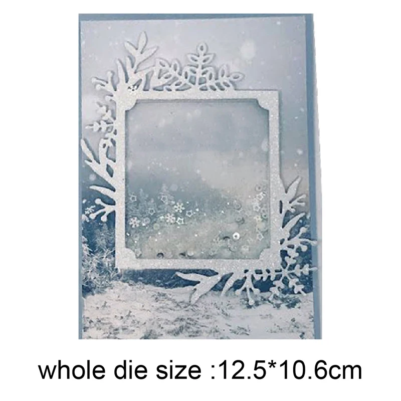 

Snowflake Border Frame Metal Cutting Dies Stencils for DIY Scrapbooking/photo album Decorative Embossing DIY Paper Cards Die
