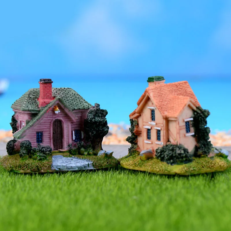 Имитация смолы большой дом украшения Аквариум Черепаха танк мох микро-украшения