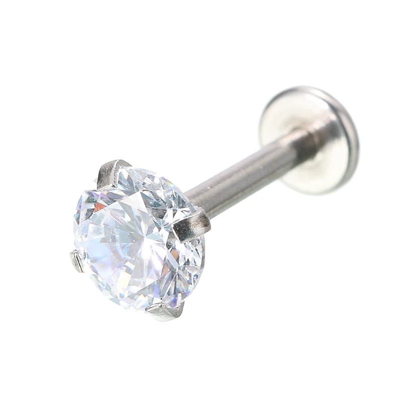 Винтажные серьги для женщин шпильки тройной Shellhard 16g кубического циркония из