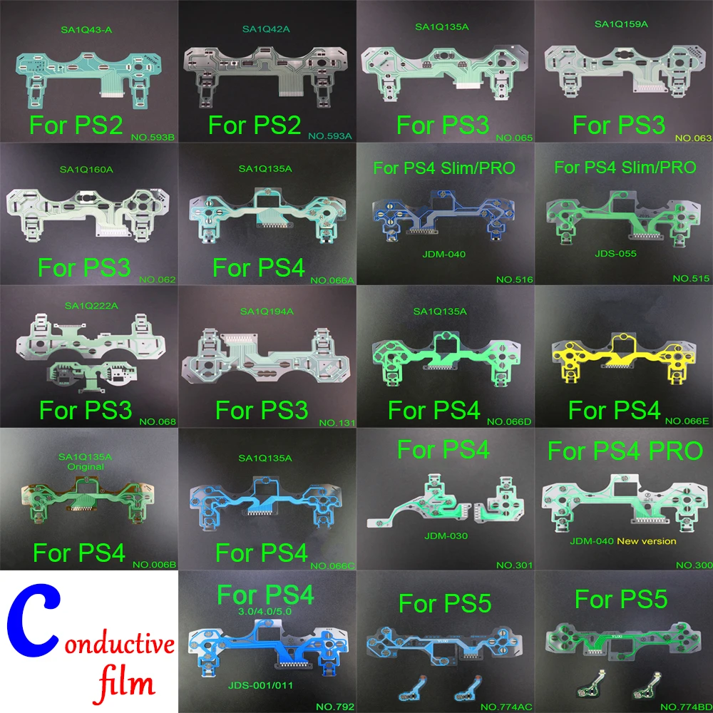 Сменная печатная плата YUXI лента PCB для PS2/PS3/PS5/PS4 Pro Slim JDM 040 050 проводящая пленка