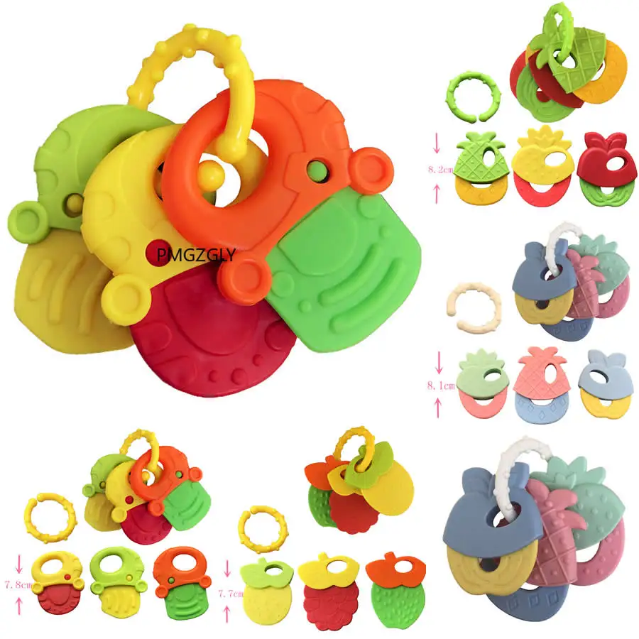 

Baby Toy Newborn Chews Food Grade Silicone Teethers Training Bed Toy New Chews Food Grade Silicone Feeding Infant Pacifier