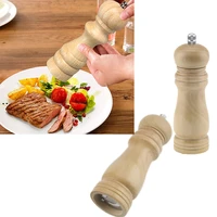 hot sale classical wooden wood oak pepper spice salt corn mill grinder muller manual spice grinder kitchen accessories