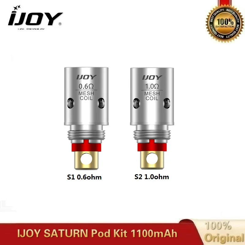 Оригинальный комплект электронной сигареты IJOY Saturn Pod аккумулятор 16 Вт 1100 мАч вейп