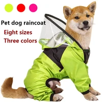 pet dog raincoat the dog face pet waterproof clothes jumpsuit detachable rain jacket water resistant suits clothes supplies