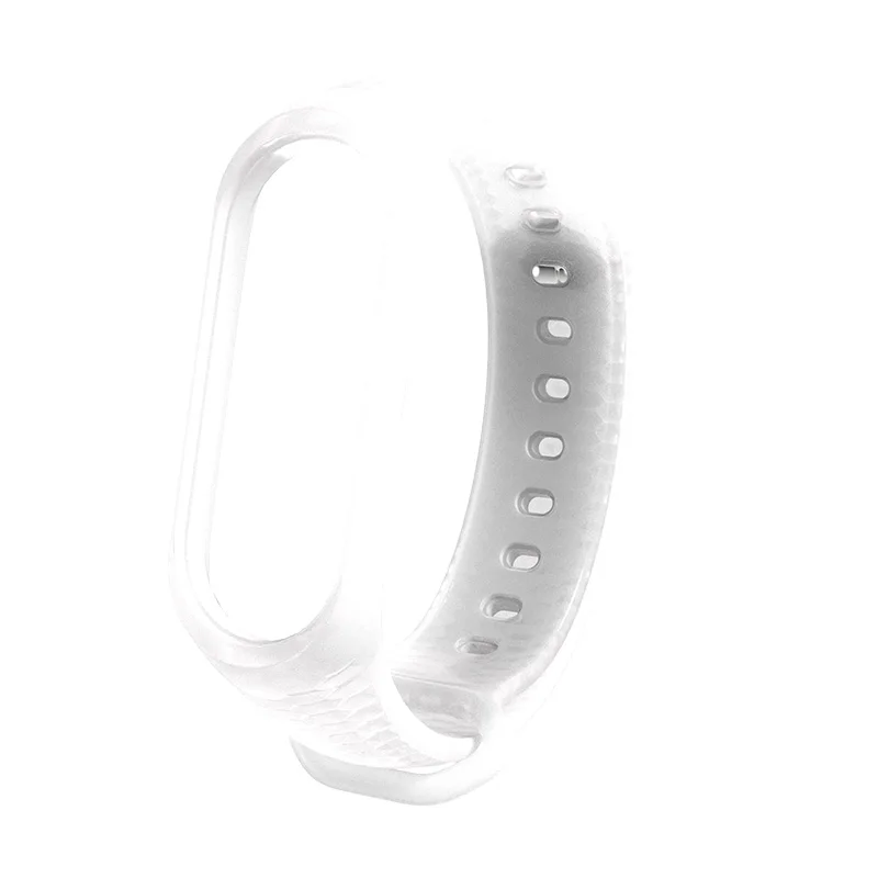 White Mi jobs mi Band 3 4 ремешок на запястье для Xiaomi mi Band 4 3 спортивный силиконовый браслет для mi band 4 3 Смарт-браслеты для наручных часов - Цвет: White