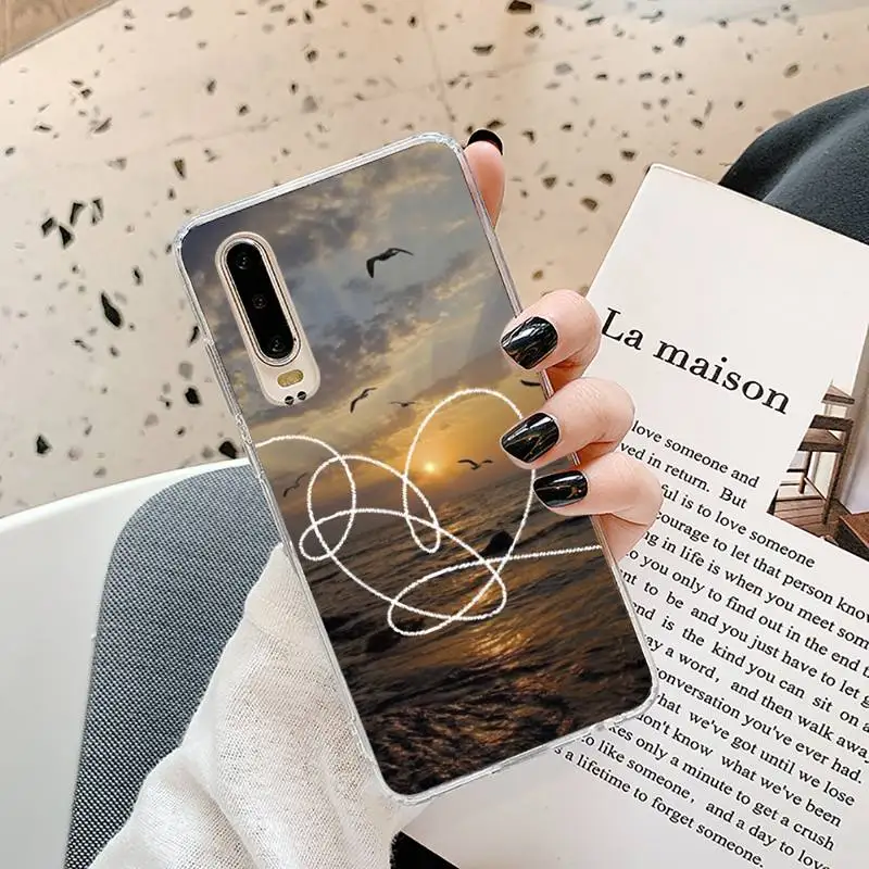 

love heart sea wave Phone Case Transparent for Samsung A71 S9 10 20 HUAWEI p30 40 honor 10i 8x xiaomi note 8 Pro 10t 11