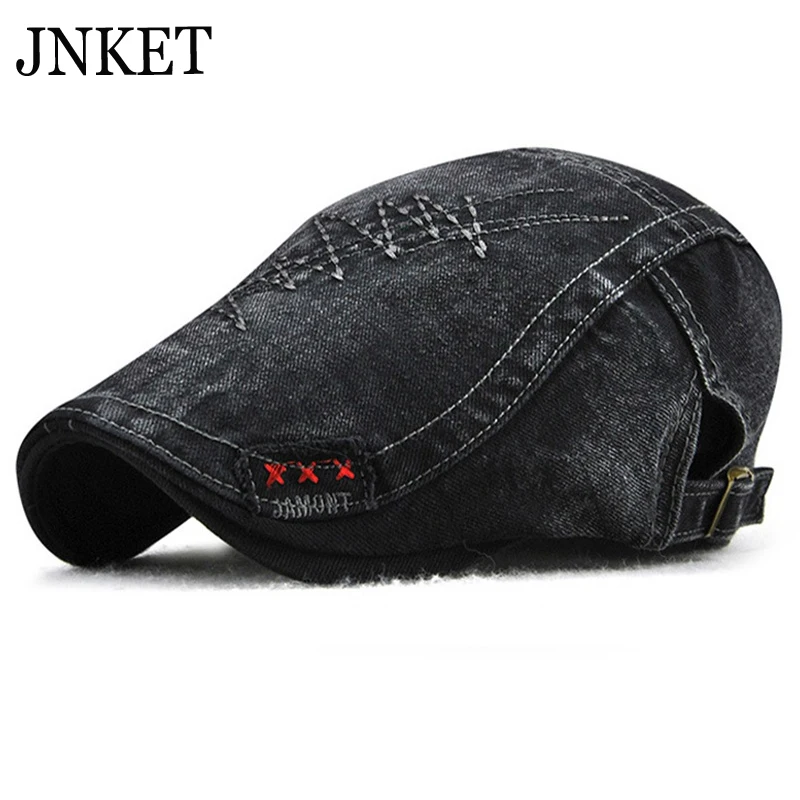 

JNKET Leisure Cotton Beret Hat Men Women Flat Caps Peaked Cap Outdoor Travel Sunhat Duckbill Cap for Four Seasons