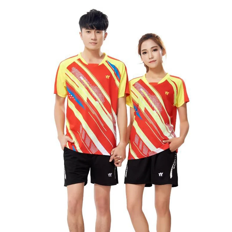

Новая быстросохнущая одежда для настольного тенниса, костюм, рубашка для мужчин и женщин, тренировочная Спортивная футболка, Униформа кома...
