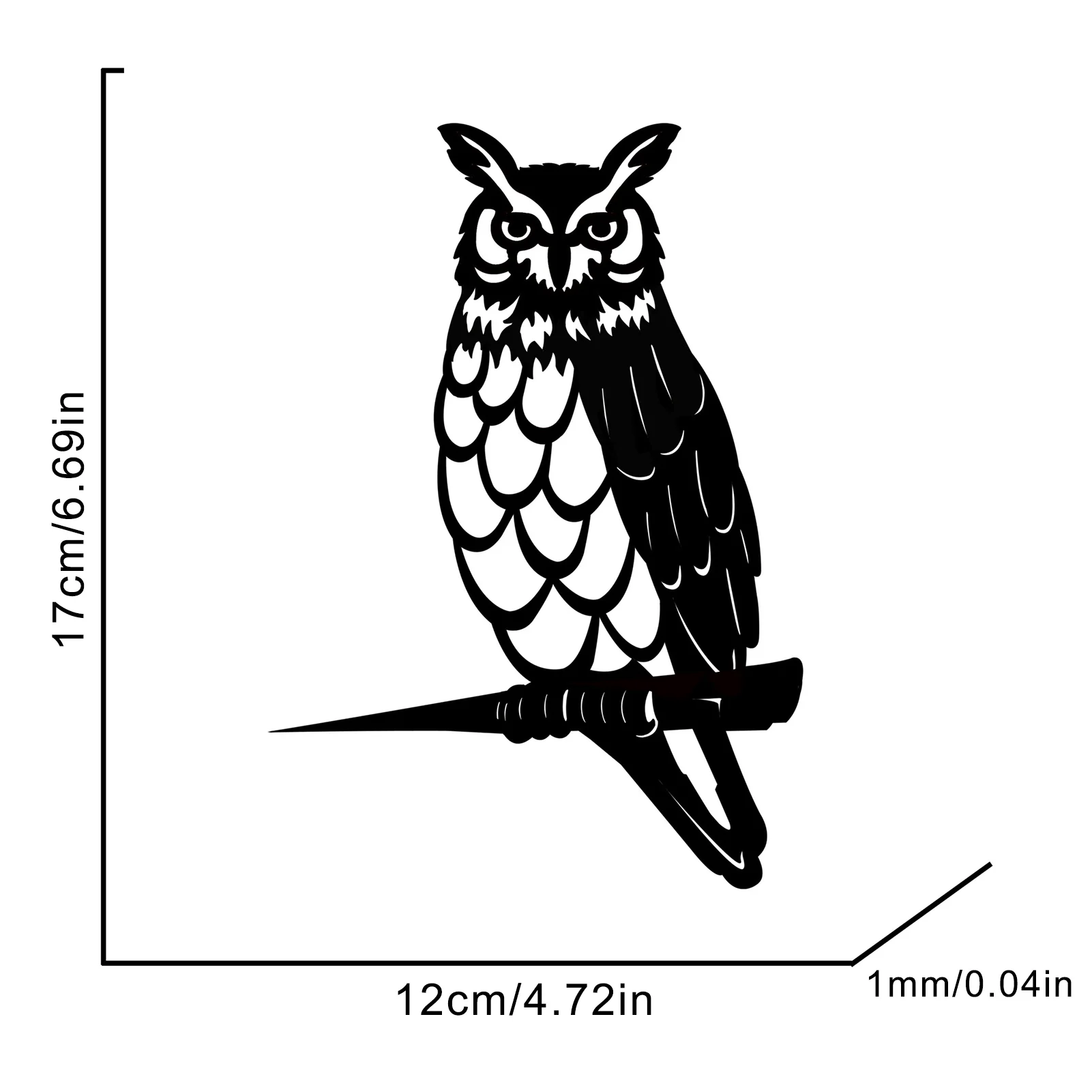 

Steel Owl Silhouette Decoration Metal Art Weatherproof Garden Tree Decoration Weatherproof Yard Silhouette