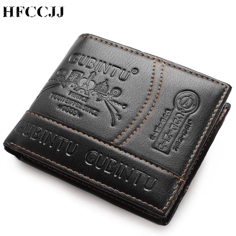 Новинка высококачественные мужские кошельки из искусственной кожи однотонный