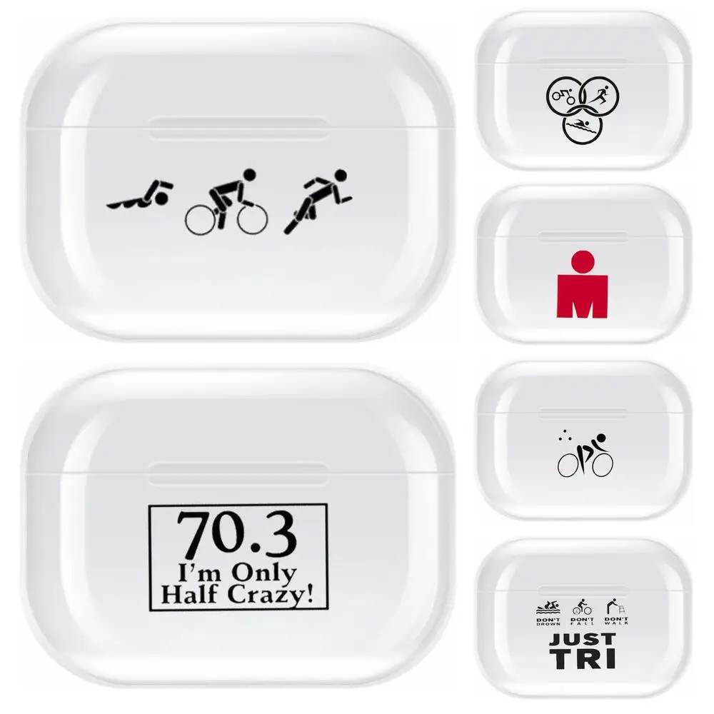 

Ironman Triathlon Logo Transparent TPU Case For Airpods Pro 3 Case Silicone Headphone Accessories Air Pods 3 Apple Protective