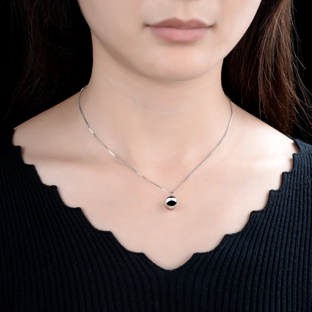 

Harmony lucky Ball Pendant Necklace Round Ball Bola Pendants Wishing Balls Sterling Silver 925 Fine Jewelry for Women Best Gift