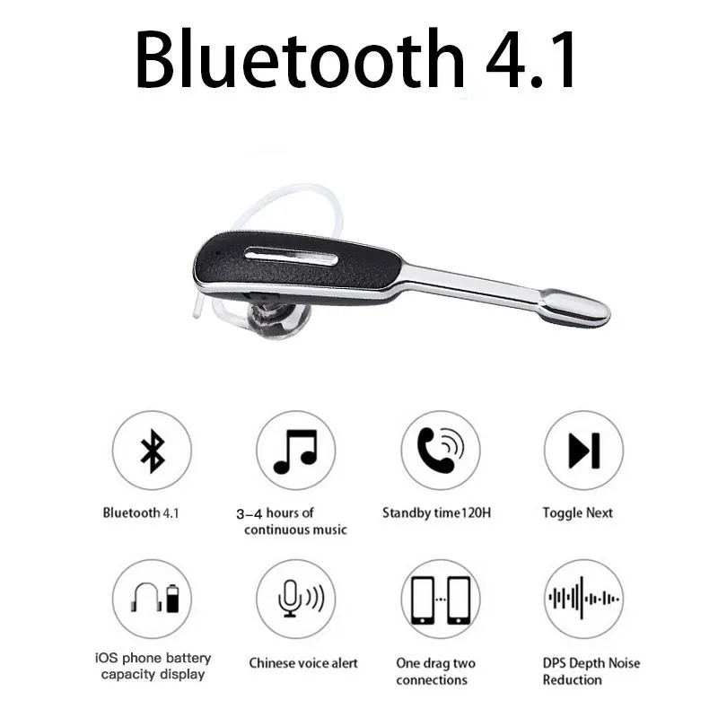Универсальные беспроводные Bluetooth наушники подвесные бизнес с микрофоном для samsung