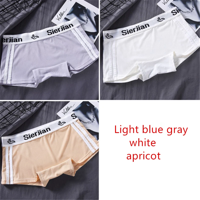 

3-pack ladies underwear mid-waist casual sports style seamless boxer shorts soft comfortable breathable boxer briefs Boyshort