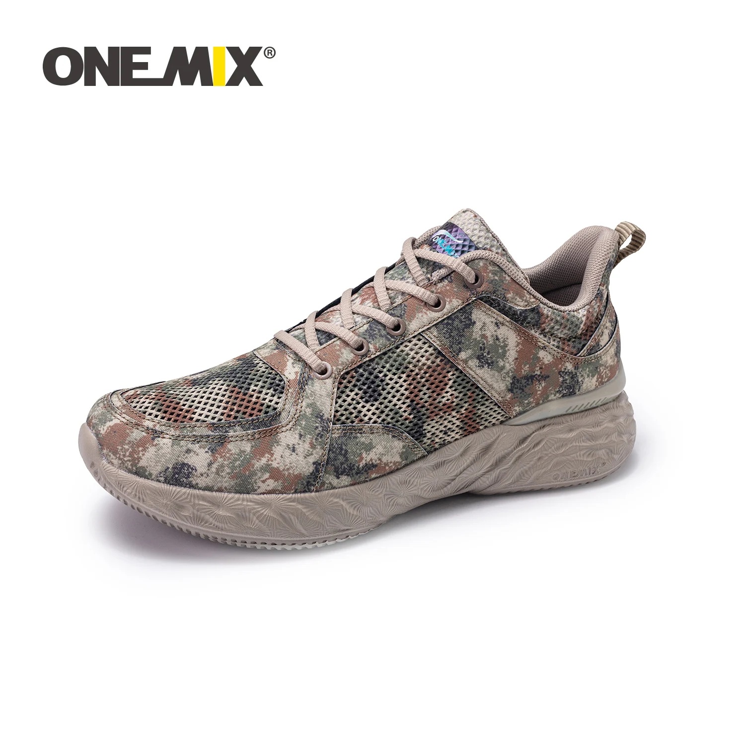 ONEMIX 2023 New Style Military Training Sneakers for Men Soft Army Sports Shoes Breathable Mesh Camouflage Walking Shoes