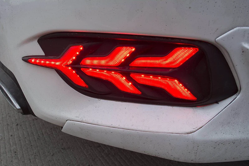 2 шт. для Honda Civic 10th 2016 2017 2018 автомобиля светодиодный DRL Габаритные огни Задний