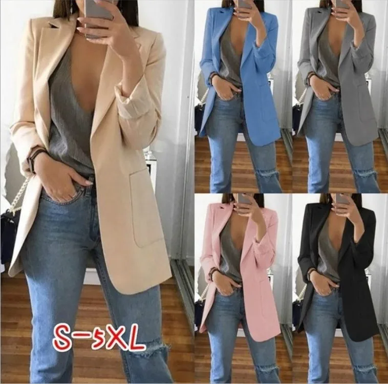 

Fashion lapel slim cardigan temperament suit jacket women