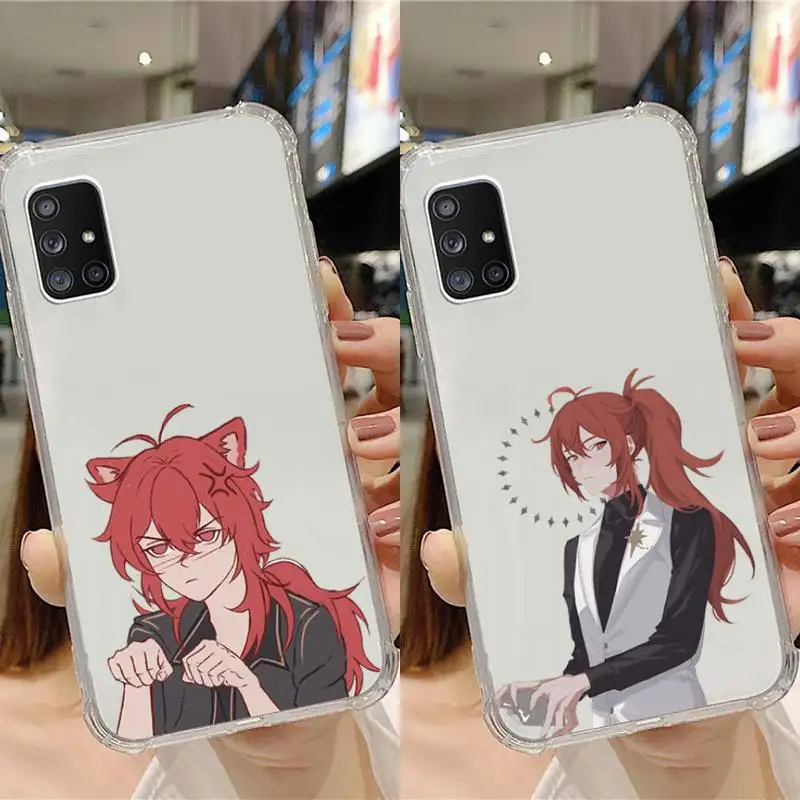 

Genshin Impact Diluc game Phone Case Transparent For Samsung Galaxy A S Note 9 10 51 50 71 70 80 20 21 30s ultra plus