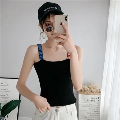 

2021 summer new suspender vest women's Korean back short suspender top