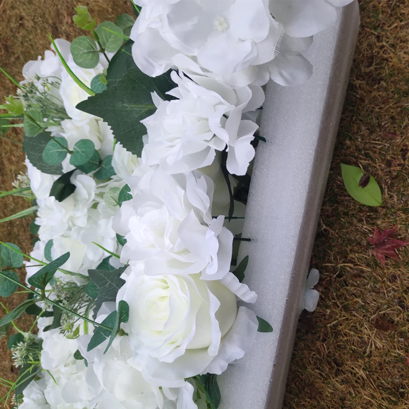 2 шт./лот 1 метр искусственные цветы ряд Свадебный декор цветок стена арочная