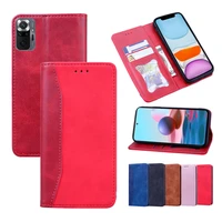 leather case cover for redmi note 10 4g 9t 9 pro 8t flip cases for xiaomi mi 10t lite poco x3 nfc card holder full body protect