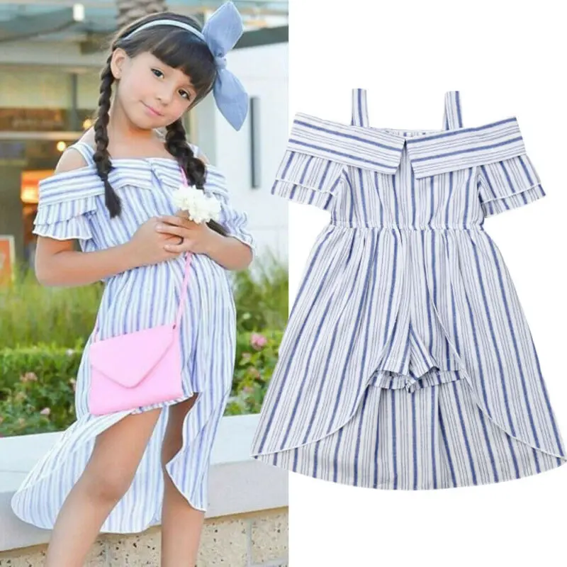 

Детский комбинезон с открытыми плечами для маленьких девочек; Комбинезон; Боди; Шорты