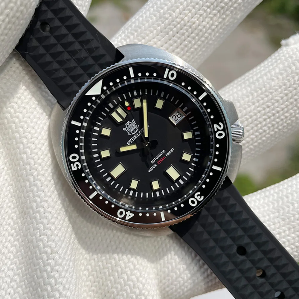 

Стальные часы для дайвинга SD1970T с сапфировым стеклом диаметром 200 м, автоматические механические мужские часы для дайвинга из нержавеющей с...