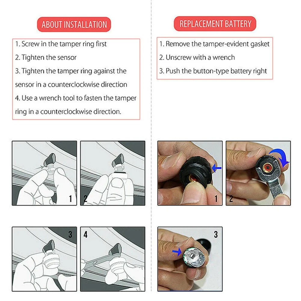 

TPMS Auto Car Wireless Tire Pressure Alarm Monitoring System+4External Sensor For Most Cars With A 3.5 Bar Tire Pressure Range