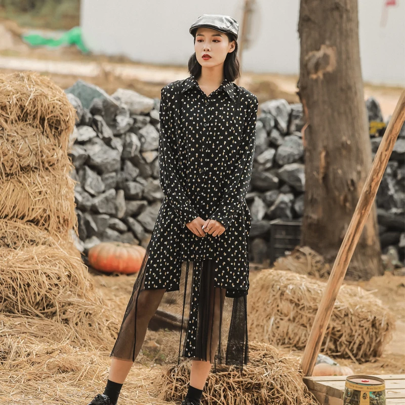 LANMREM можно отправить дизайн Ниша Женская ткань весна 2020 новинка сетка пэтчворк