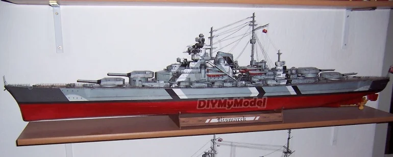 DIYMyModeI Bismarck gpm182, versi&oacute;n completa, bricolaje, manual, juguete, rompecabezas, regalo, utillaje de pel&iacute;cula-2