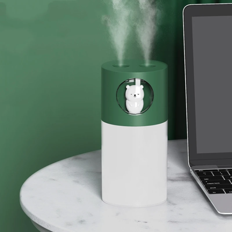 

Dual Spray Air Humidifier USB Rechargeable Wireless Ultrasonic Aroma Water Mist Diffuser Romantic Light