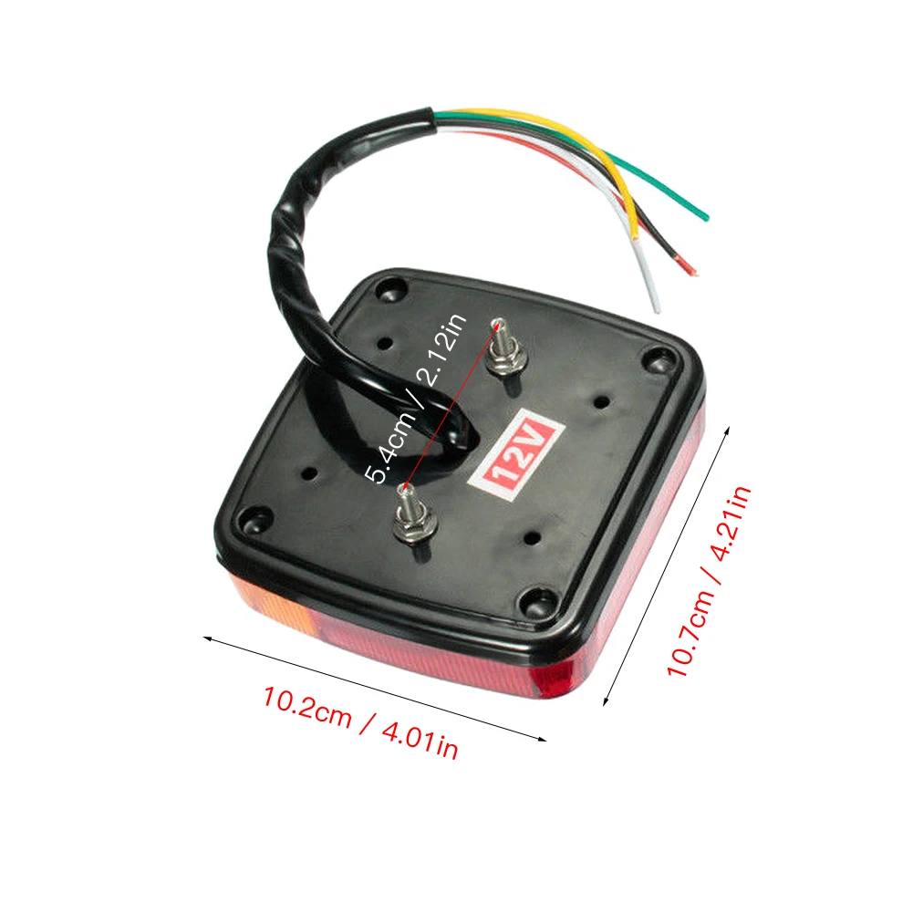 

SUHU 2Pcs LED Car Trailer Truck Tail Light Brake Stop Turn Signal Lamp Bulb Brake Light Reverse Lamp Daytime Running Signal Lamp