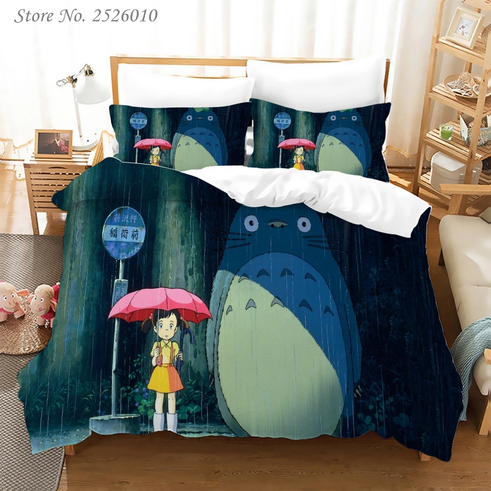 Комплект постельного белья с 3D рисунком из аниме Тоторо Королевский