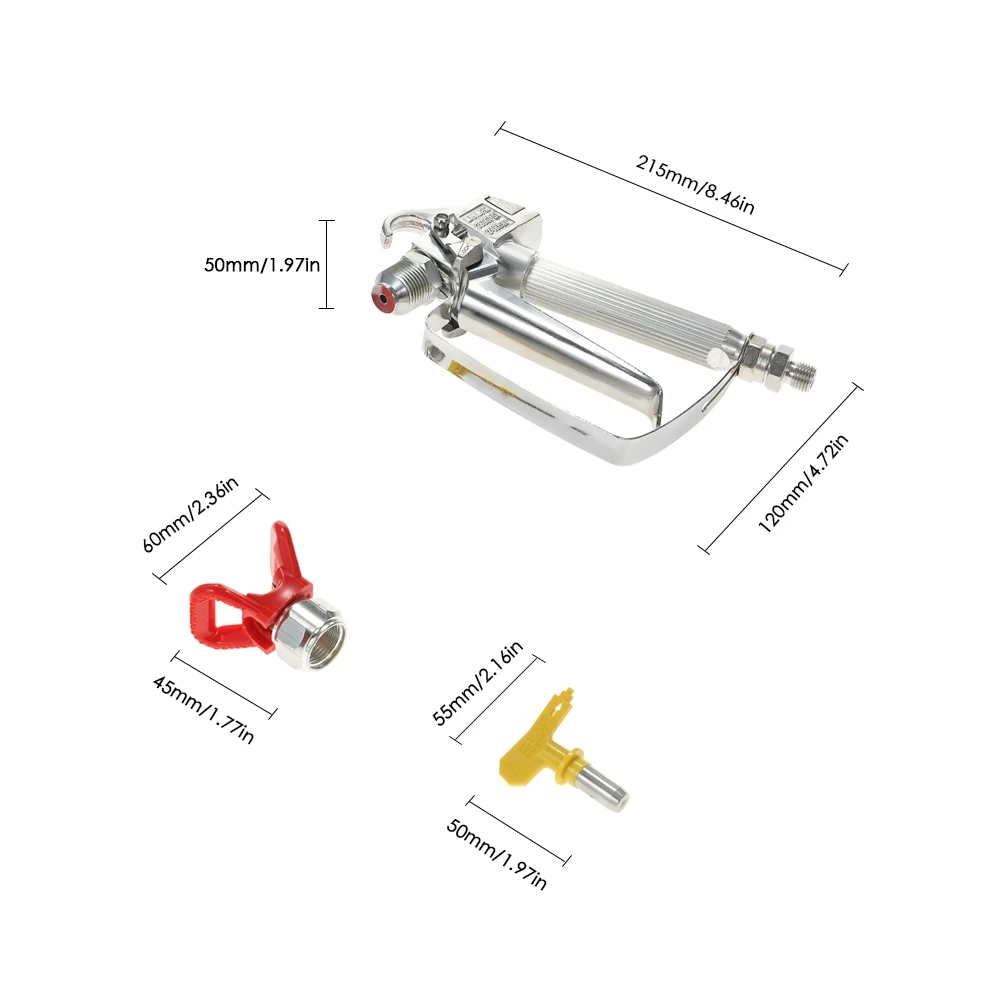 

3600PSI High Pressure Airless Paint Spray Gun +517 Spray Tip + Nozzle Guard for Wagner Titan Pump Sprayer Spraying Machine New