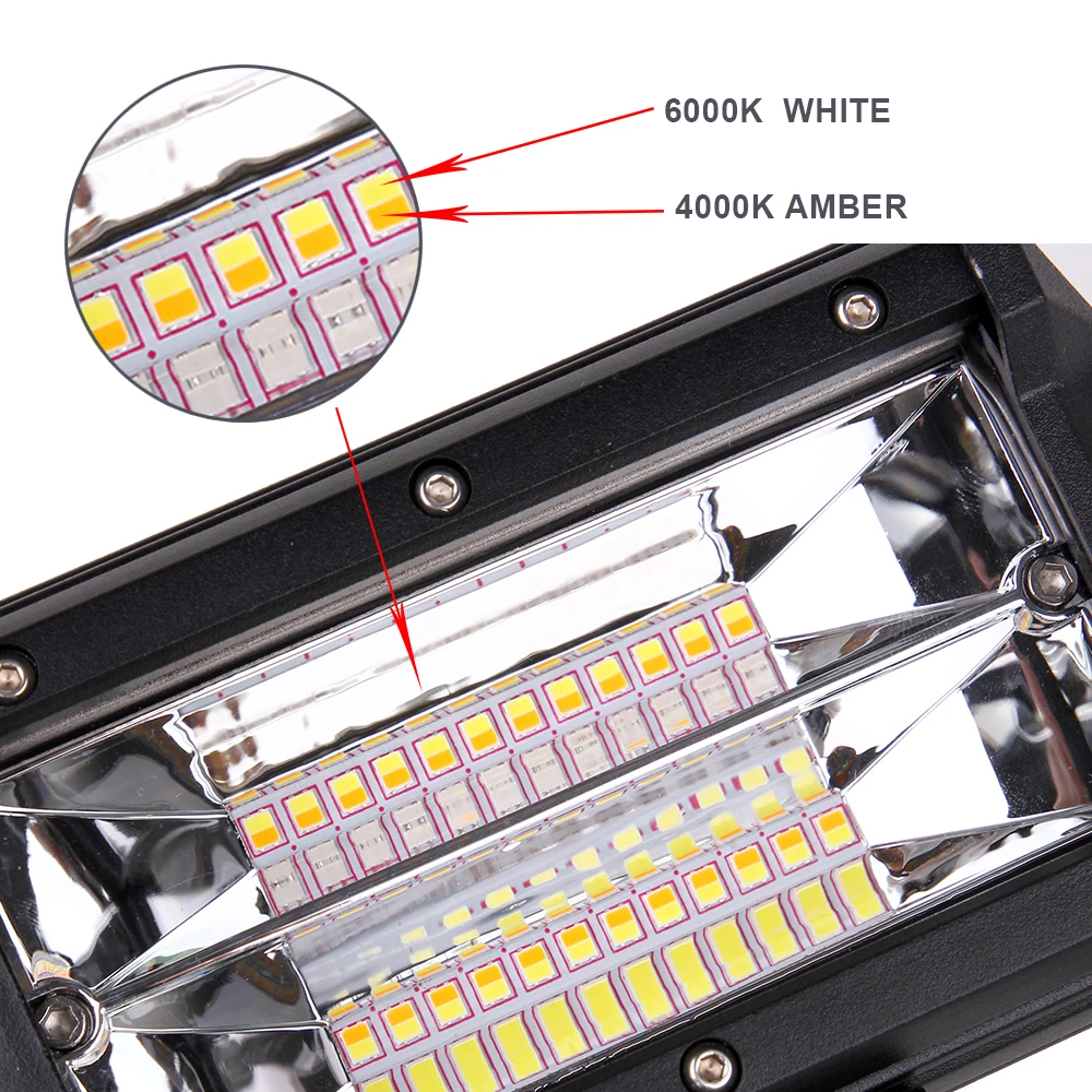 

4-9INCH LED Flash Work Light Offroad Stobe Indicator 12V 24V Car SUV Truck Trailer Motorcycle Dual Color Driving Indicator Light