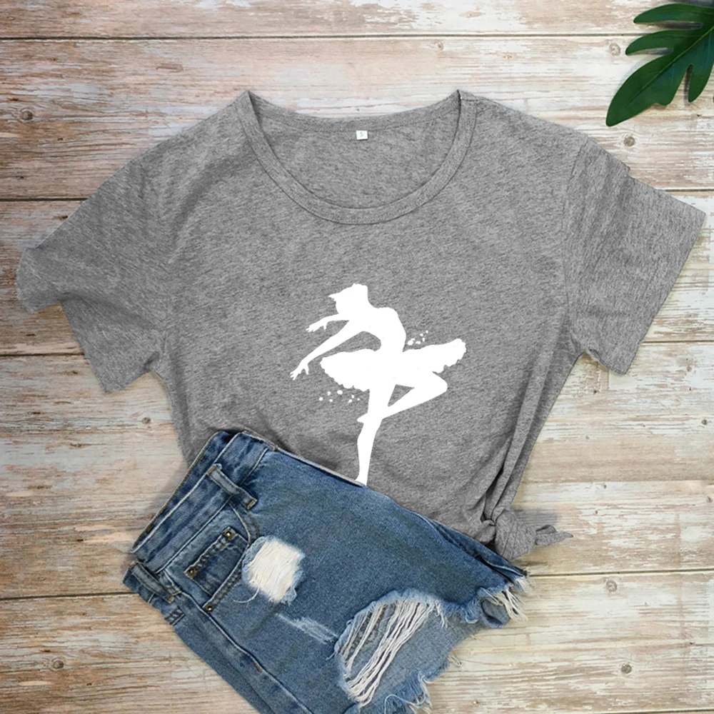 

I Love Dance ballet print Women tshirt Casual Cotton Hipster Funny t-shirt For Lady Yong Girl Top Tee Drop Ship tumblr shirts