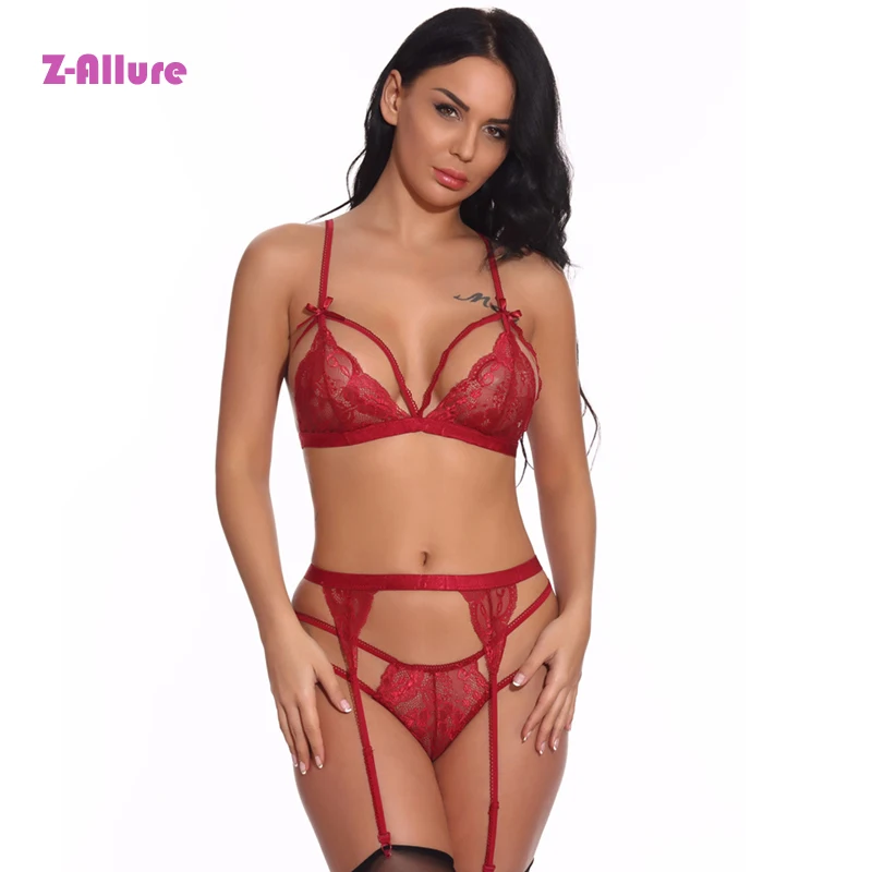 Женское сексуальное прозрачное кружевное нижнее белье комплект бикини летняя