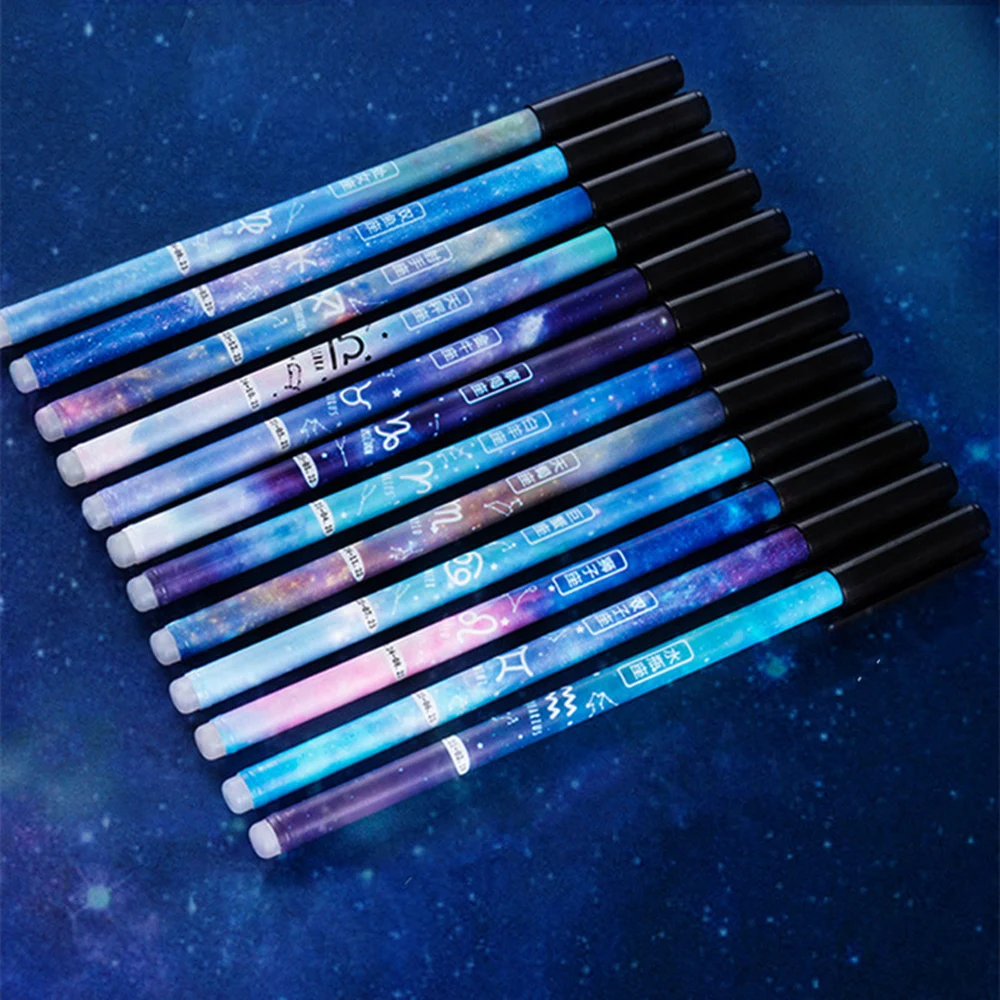 

120Pcs Constellation Erasable pen Novelty 0.5mm Starry Blue Ink Pen for Girl Gift Student School Writing Office Supplies