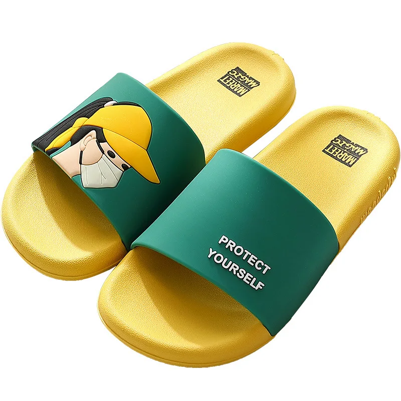 

Cartoon Slippers Female Summer New Indoor Home Household Couple Cute Sandals and Slippers Men's Bathroom Non-slip GYB