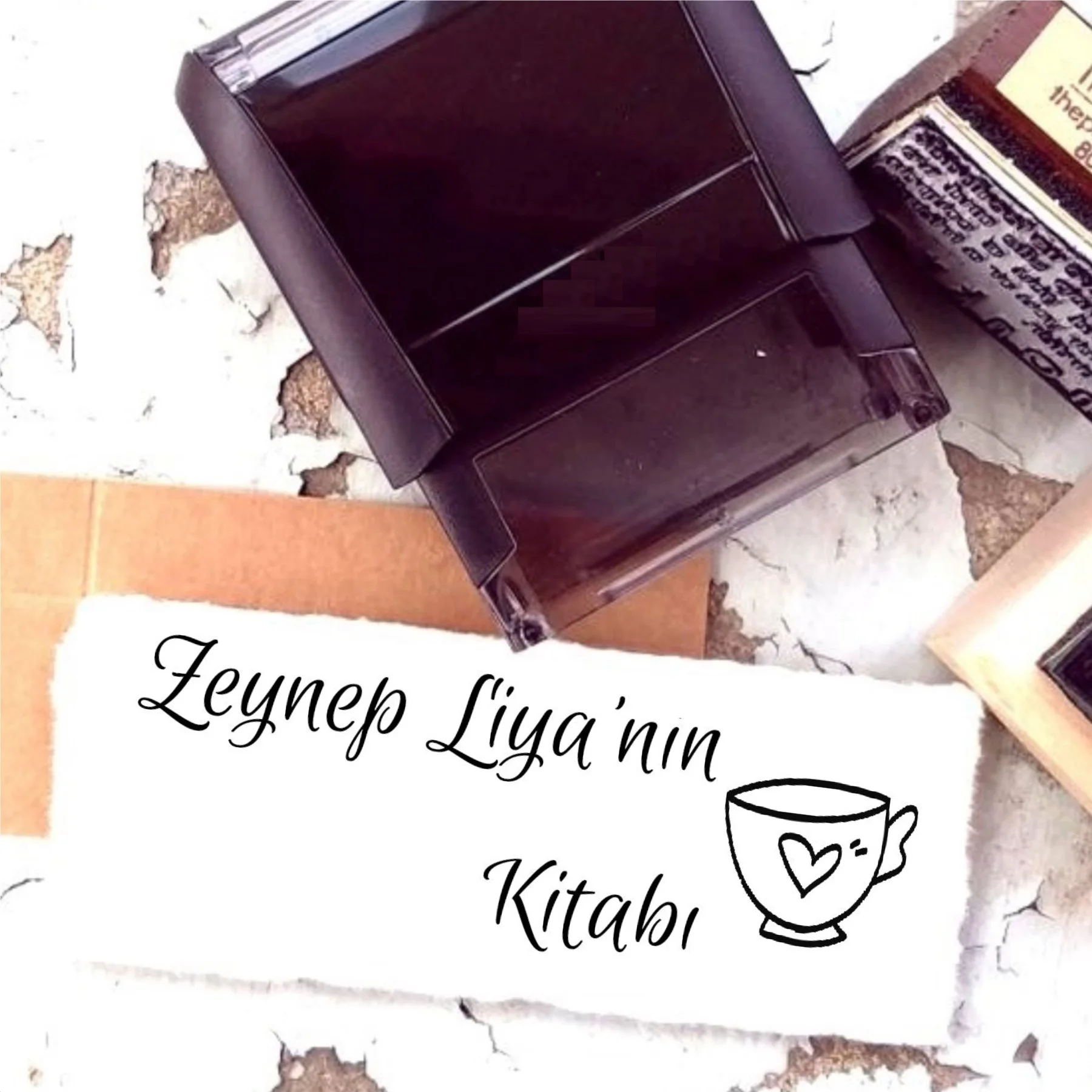 

Personalized Design Name Written Book Stamp-15