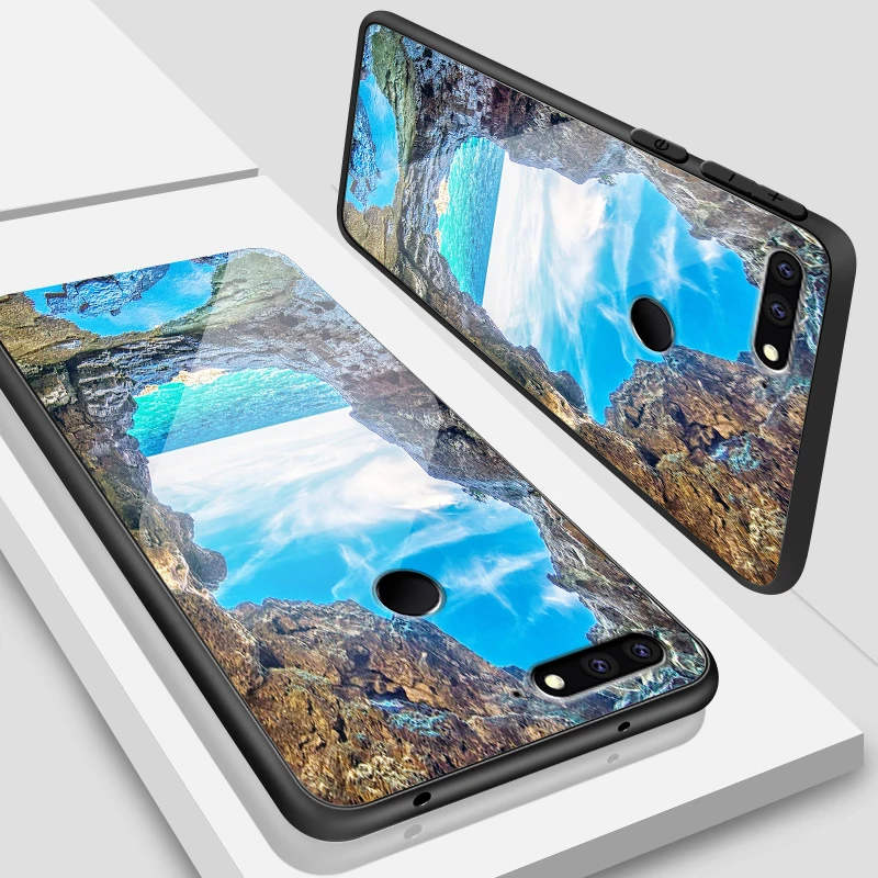 H115 Роскошный чехол для Huawei Honor 6X 7A 7C 7X 8A 8X9 облегченное закаленное стекло Чехлы Y6 Y9 Y7 премьер-профессионал Magic2 Мягкая силиконовая задняя крышка-Чехол - Цвет: H115