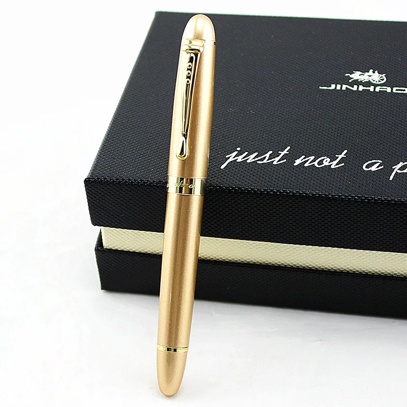 Jinhao X450 Роскошная Ручка роллер с заправкой золотая Подарочная коробка