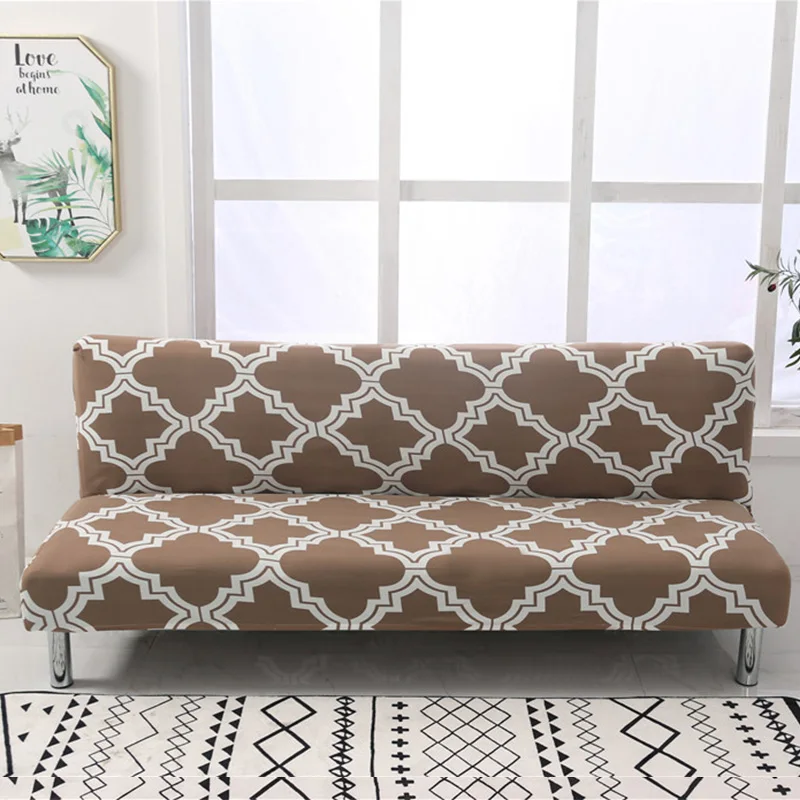 

All-inclusive Sofa Cover Floral Without Armrest Sofa Bed Cover Tight Wrap Elastic Protector Slipcover Couch Cover Funda Sofa