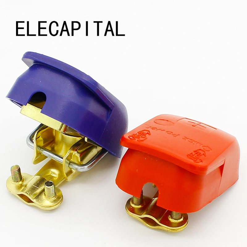 

Quick Release Battery Terminals Clamps Connectors 12V ONE Pair Car Caravan Van Motorhome ON / OFF Snap on