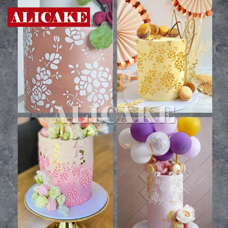 Трафарет для свадебного торта с цветочным узором украшения пластиковые