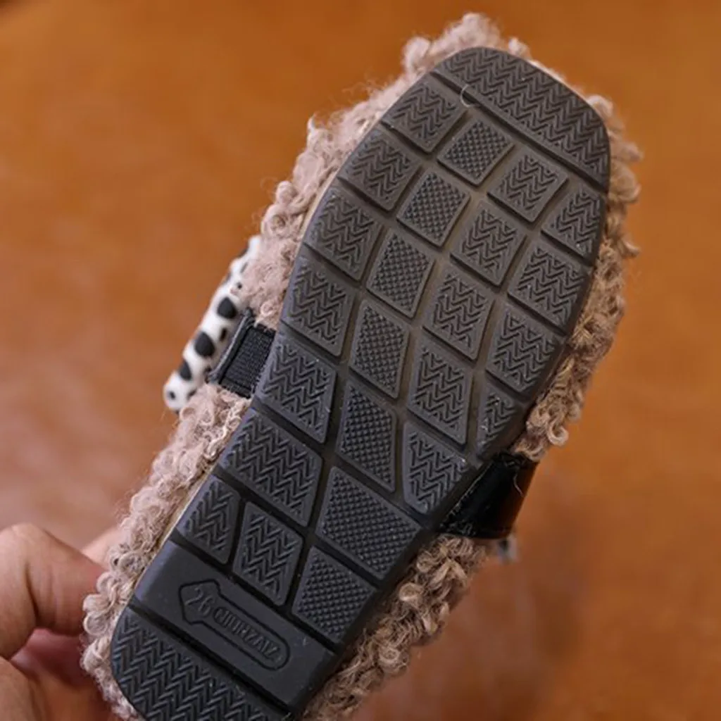 

New Baby Girl Winter Princess Shoes Children Sweet Fluffy Comfortable Flats Shoe Kids Infant Party Dressing Shoes Boots