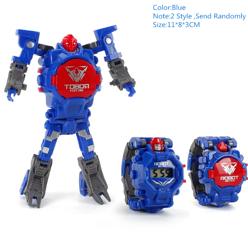 Наручные часы с трансформацией мультфильма игрушки креативный Электронный