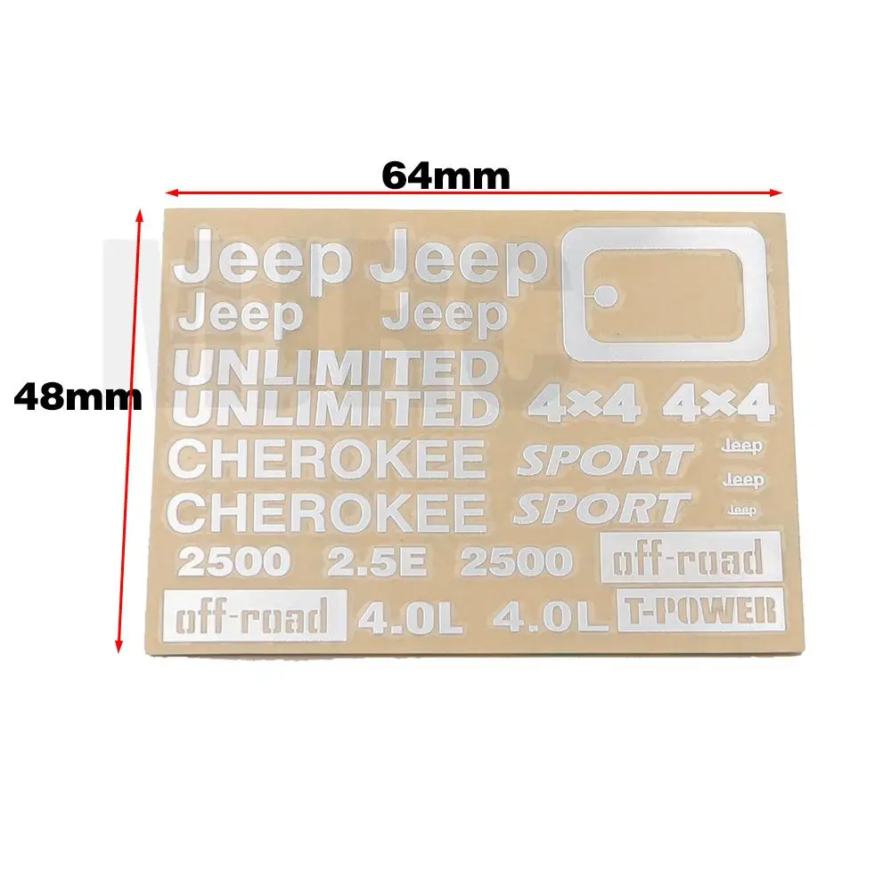 wrangler jeep наклейки для traxxas trx4 defender bronco ranger axial scx10 d90 d110 tamiya cc01