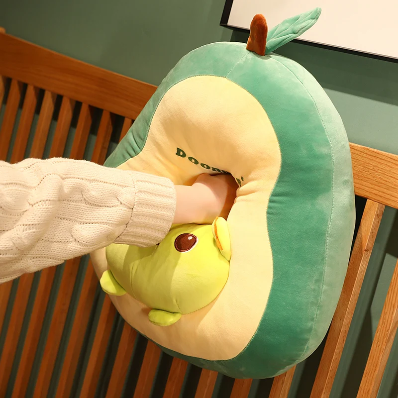 

1pc 30/45cm cute cartoon budding bear series avocado plush pillow fur stuffed animal cushion kids gift home decoration